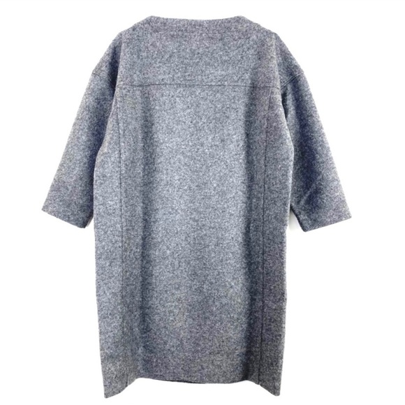 MADEWELL Manuscript Wool Blend Oversized Dress in Heather Gray Style B5456 - Picture 4 of 7